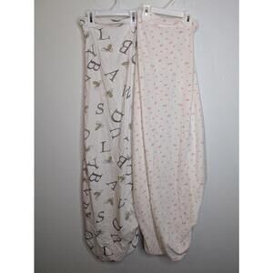 Burt’s Bees Baby Organic Cotton Crib Sheets Set of 2 Bees Alphabet & Pink Floral